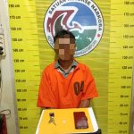 Oknum Kades berinisial, H, usai tertangkap Tim Walet Sat Reskrim Polres Padangsidimpuan