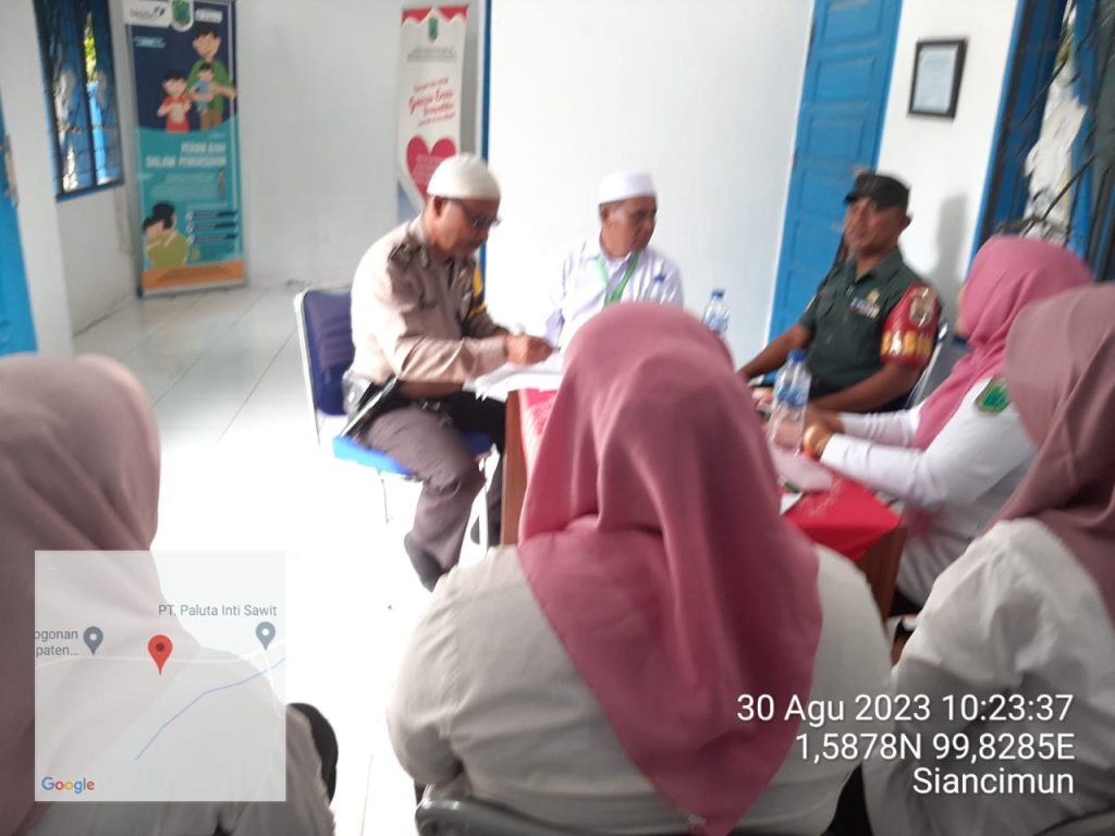 Bahas Masalah Stunting, Polsek Padang Bolak Rapat dengan Dinas KB Paluta   