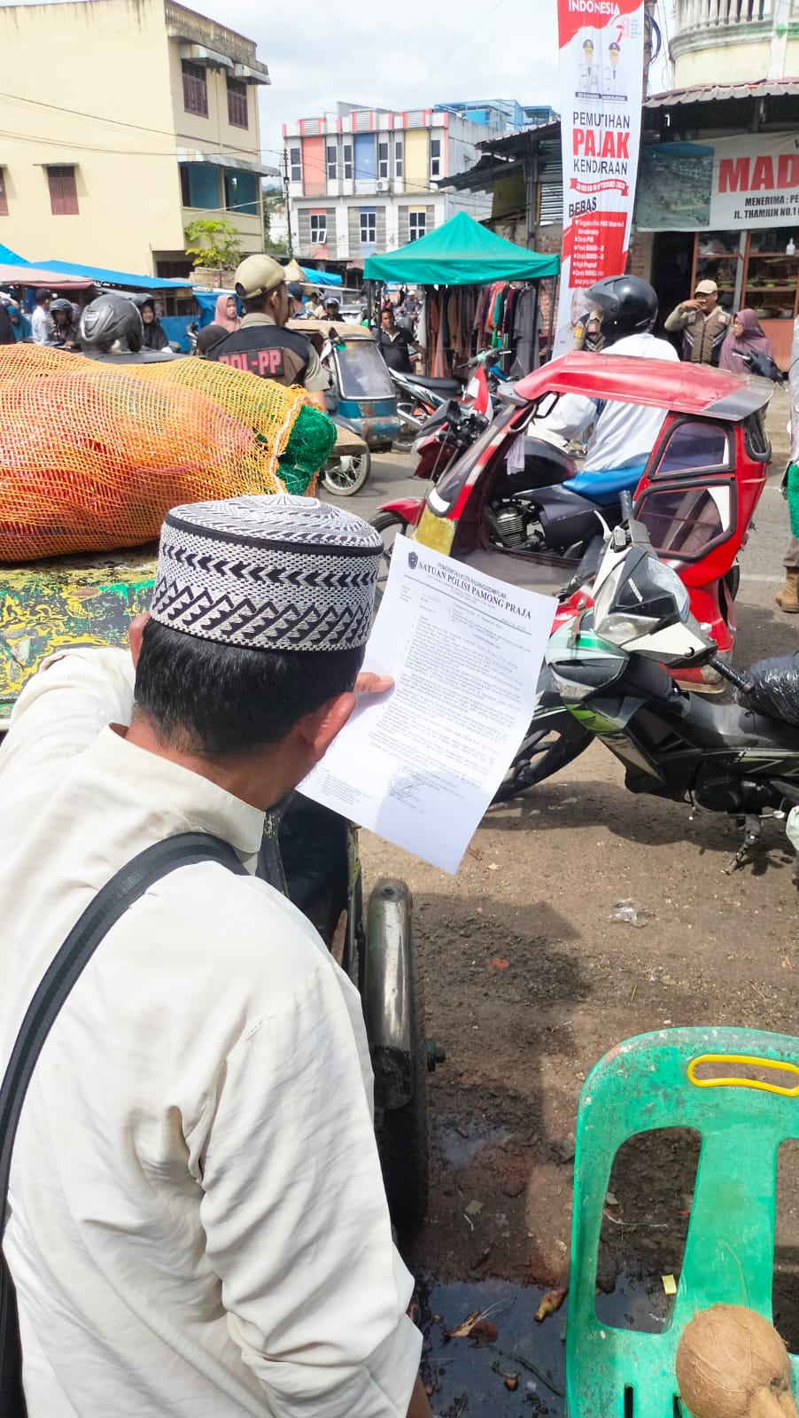 Satpol PP Padangsidimpuan PKL Jalan Thamrin Relokasi