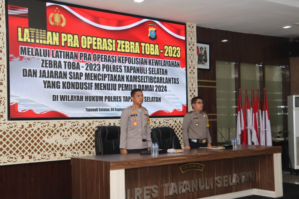 Samakan Persepsi, Kapolres Tapsel Pimpin Latihan Pra Operasi Zebra 2023