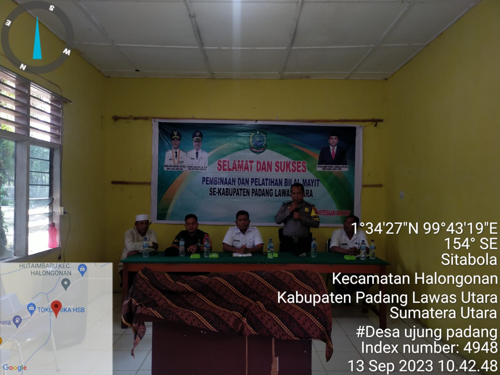 Polsek Padang Bolak Hadiri Pelatihan Bilal Mayit di Kantor Camat Halongonan