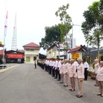 Suasana Upacara Hari Kesaktian Pancasila di Lapangan Apel Mako Polres Tapsel