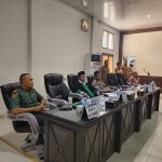 Kasium Polsek Padang Bolak, Aiptu Safrizal Siregar, saat menghadiri pelantikan dan pengambilan sumpah janji DPRD Paluta PAW