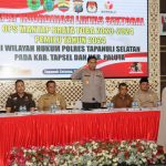 Kapolres Tapsel, AKBP Imam Zamroni, memimpin Rakor Linsek Ops Mantap Brata Toba 2023