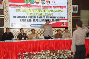 Kesiapan Hadapi Pemilu, Kapolres Tapsel Pimpin Rakor Linsek Ops Mantap Brata