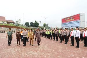 Gelar Pasukan Ops Mantap Brata Toba, Kapolres Tapsel : Gelorakan Deklarasi Pemilu Damai