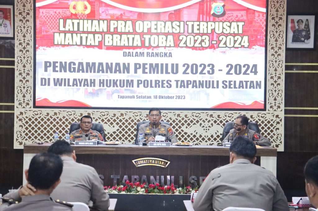 Lat Pra Ops Mantap Brata, Kapolres Tapsel : Galang Sinergi antar Instansi dan Media Massa