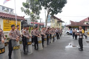 Pemantapan Ops Mantap Brata Toba, Kapolres Tapsel Pimpin Latihan Dalmas Lanjutan