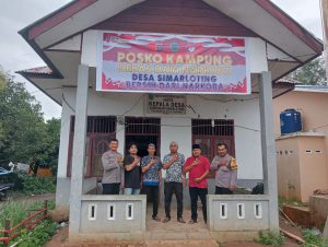 Polsek Padang Bolak Pasang Spanduk Kampung Bebas dari Narkoba