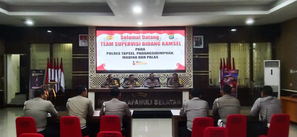 Subditkamsel Direktorat Lantas Polda Sumut melaksanakan Supervisi Bidang Kamsel di Polres Tapsel