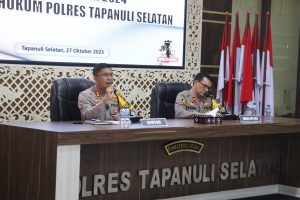 Agar Maksimal, Kapolres Tapsel Pimpin Rapat Anev Mingguan Ops Mantap Brata Toba 2023-2024