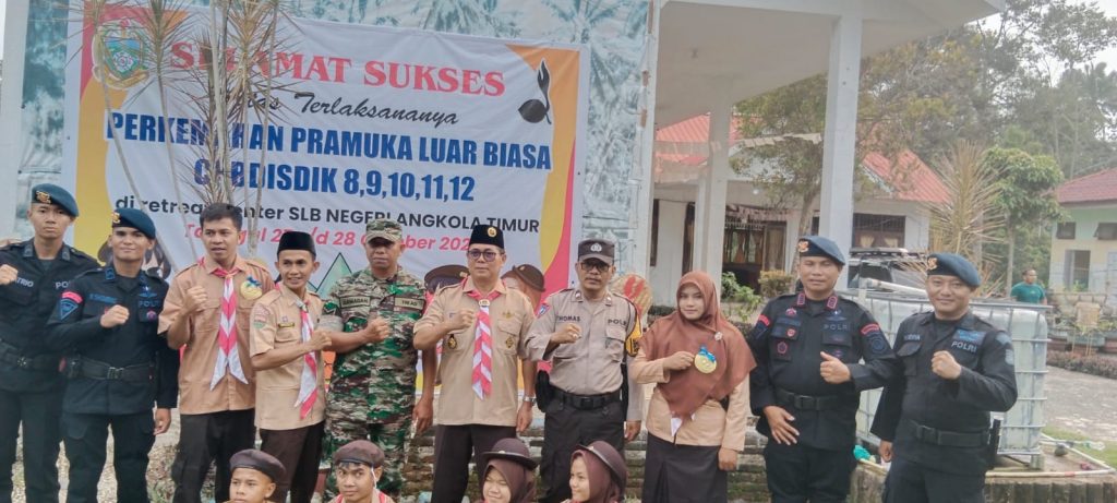 Polsek Sipirok Hadiri Perkemahan Kemandirian Pramuka Luar Biasa