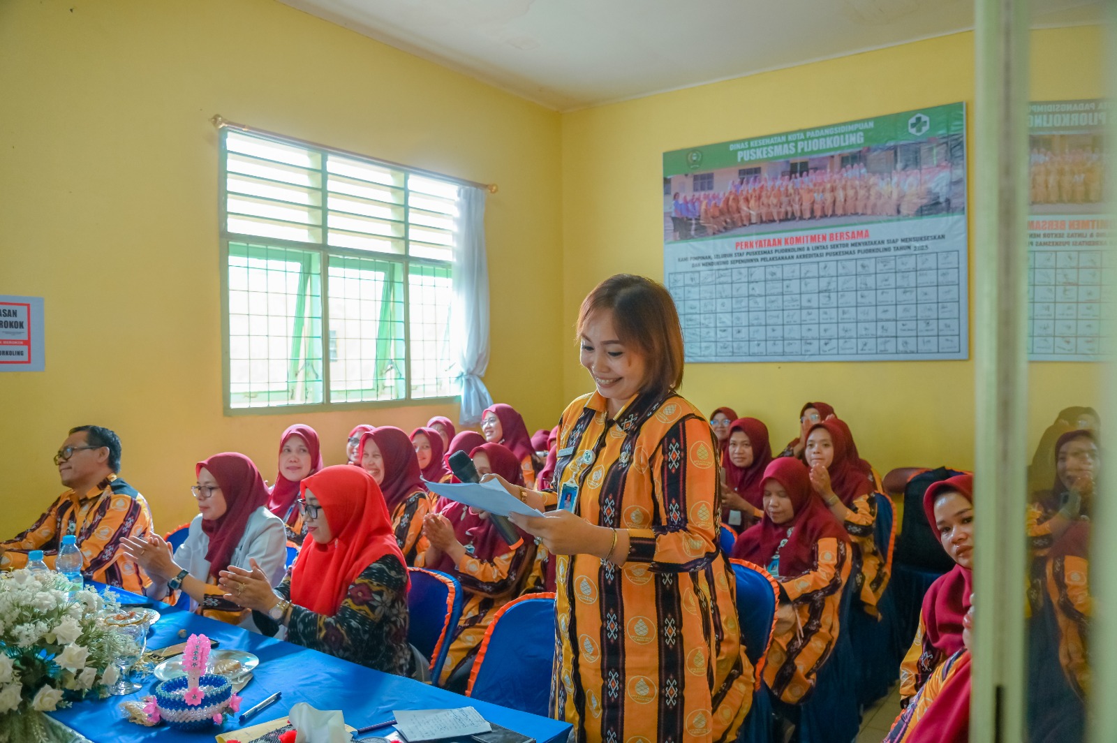 Kapus Pijorkoling, Ns Ruslayni Pandia, menyampaikan paparan saat penutupan Survei Akreditasi Tim Surveior dari LPA-PKP