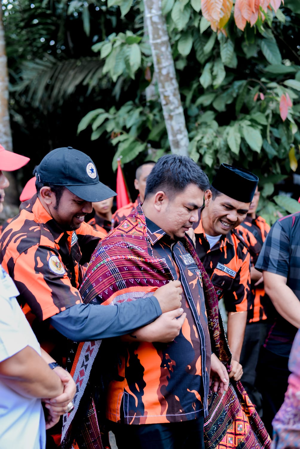 Ketua MPC PP Tapsel, Rocky AP Gultom, saat diulosi pada pembukaan Turnamen Futsal PAC PP Cup