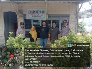 Ops Mantap Brata Toba, Polsek Sipirok Silaturahmi ke Panwas