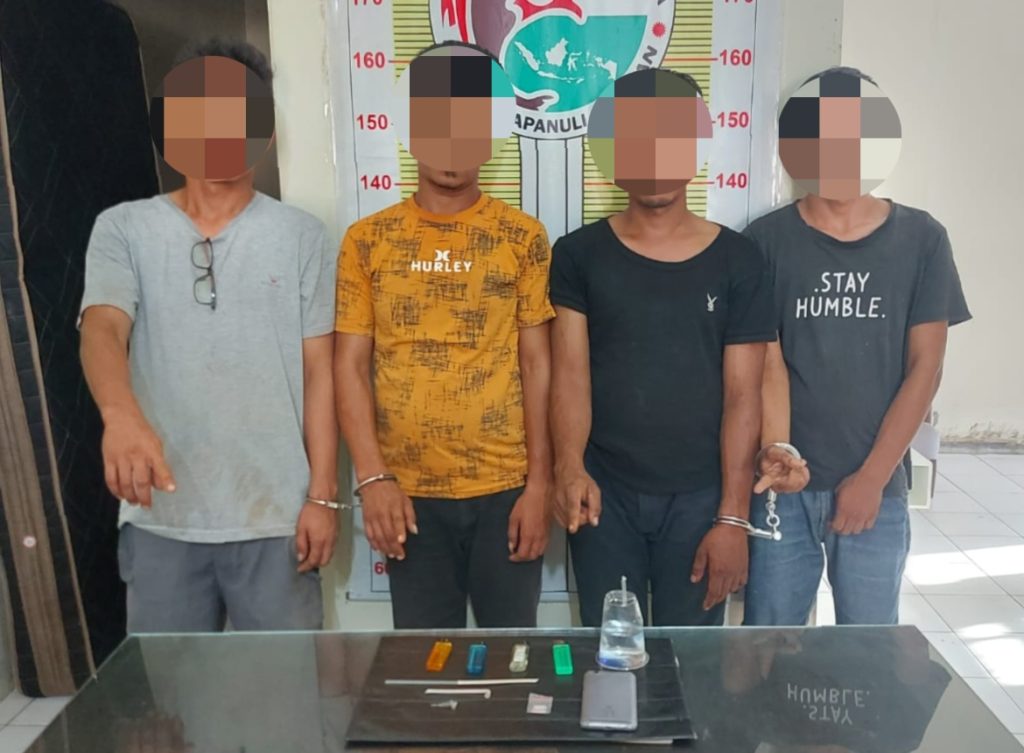 Beli Sabu Patungan, 4 Warga Sidimpuan Dibekuk Polsek Batang Toru