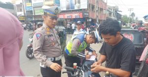 Kasat Lantas Polres Tapsel Pimpin Penertiban Peraturan Lalulintas, Berikut yang Melanggar