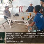 Bhabinkamtibmas Polsek Sipirok, Aipda Thomas M Harahap, saat menemui Alim Ulama guna menciptakan Pemilu damai