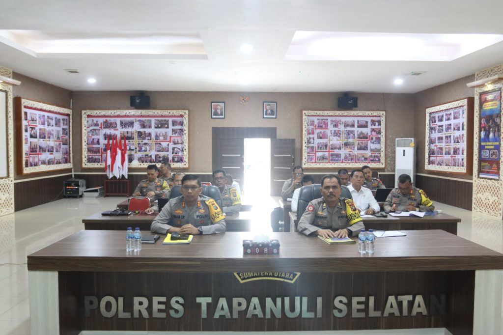 Kapolres Tapsel Ikuti Latihan RIOS Ops Mantap Brata dari Mabes Polri