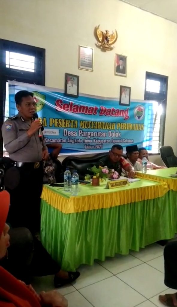 Sambil Cooling System, Polsek Sipirok Beri Pesan Kamtibmas