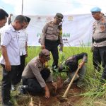 Kasiwas Polres Tapsel, AKP Ismaya, tanam bibit Pohon