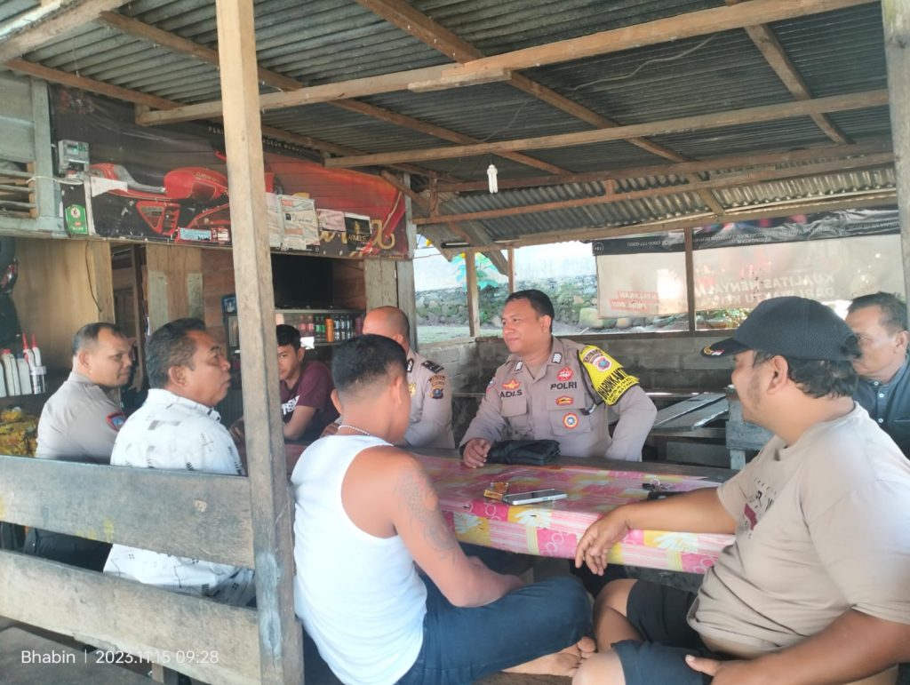 Ops Mantap Brata, Polsek Batang Toru Tak Henti-henti Himbau Warga untuk Ciptakan Pemilu Damai