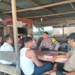 Bhabinkamtibmas Polsek Batang Toru, Bripka Zedda Zega, beri himbauan ke warga untuk menciptakan Pemilu damai