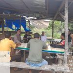 Bhabinkamtibmas Polsek Padang Bolak, Aiptu Salman Pulungan mengajak Caleg untuk jaga Pemilu tetap damai