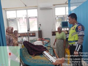 Pejalan Kaki di Paluta Nyaris Jemput Ajal Usai Tertabrak Motor