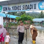 Banjir melanda salah satu Sekolah di kawasan Desa Sidadi II, Kecamatan Batang Angkola, Kabupaten Tapsel