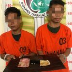 Kawanan pengedar sabu usai ditangkap personel dari Sat Resnarkoba Polres Tapsel