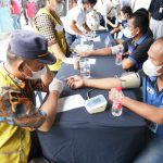 Sejumlah WBP saat mengikuti prosesi pemeriksaan kesehatan yang digelar Lapas Kelas IIB Tebing Tinggi bersama Yayasan Buddha Tzu Chi