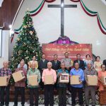 Keceriaan perayaan Natal keluarga besar Polres Tapsel yang bertabur kasih dengan aksi pembagian bantuan sosial