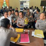 Karendal Ops Mantap Brata Polres Tapsel, AKP Sisworo, saat mengikuti Supervisi bersama Polda Sumut