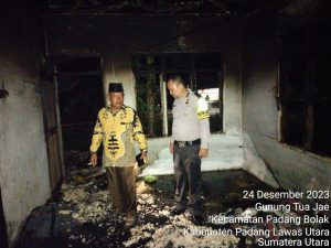 Polsek Padang Bolak Selidiki Insiden Kebakaran Rumah di Paluta