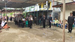 Kapolres Tapsel Pimpin Upacara Persemayanan Personel