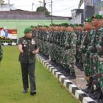 Dandim 0212/Tapsel, Letkol Inf Amrizal Nasution, cek kesiapan Prajurit saat jadi Irup peringatan Hari Juang TNI AD