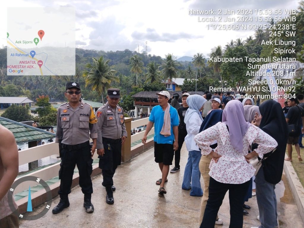 Usai Libur Nataru Polisi Tetap Berjaga di Aek Sijorni, Wisatawan Ramai