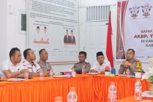 Bahas Strategi Pengamanan Pemilu, Kapolres Rakor ke KPU Tapsel