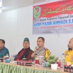 Kapolres Tapsel, AKBP Yasir Ahmadi, memberi arahan saat silaturahmi dan tatap muka dengan segenap Forkopimcam Sipirok