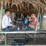 Personel Polsek Padang Bolak saat sambangi sejumlah Kades di Kecamatan Simangambat, Kabupaten Paluta