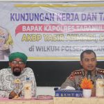 Kapolres Tapsel, AKBP Yasir Ahmadi, saat tatap muka sekaligus perkenalkan diri ke Forkopimcam Batang Toru