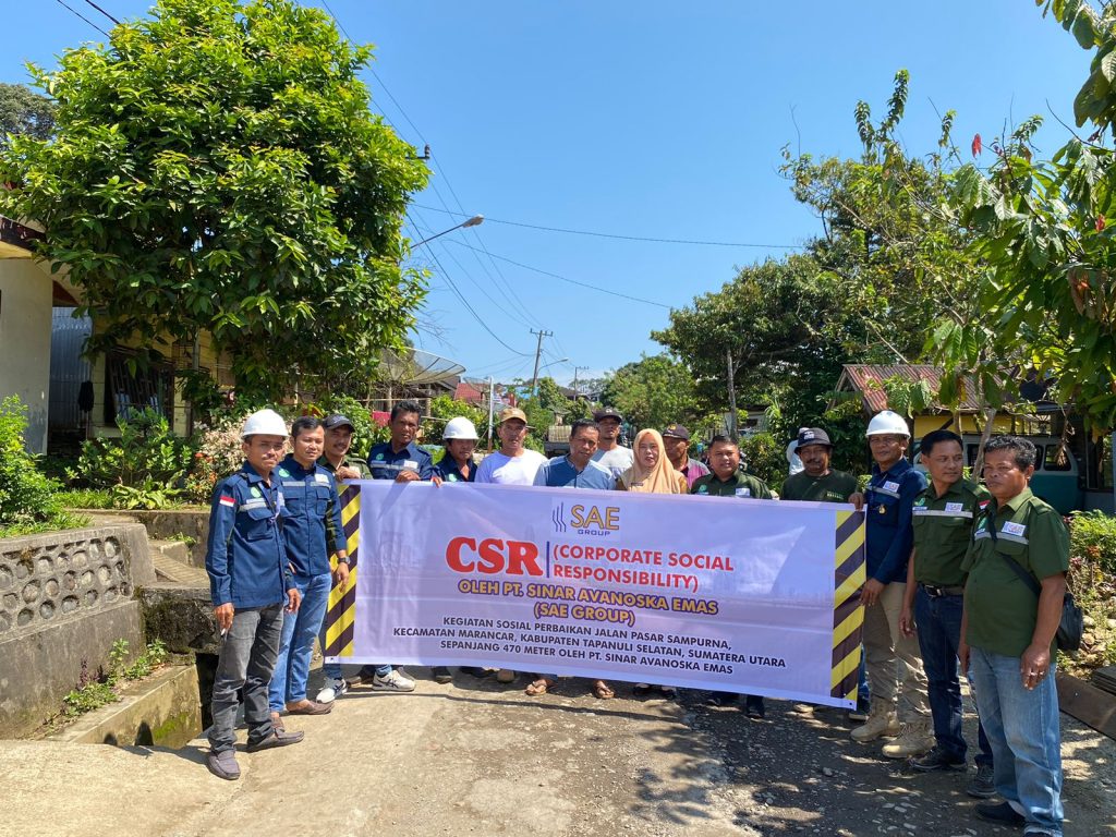 CSR PT SAE Group Sentuh Jalan Pasar Sempurna Agar Lebih Baik