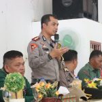 Kapolres Tapsel, AKBP Yasir Ahmadi, memberi sambutan saat temu ramah bersama masyarakat dan Forkopimcam Tantom Angkola
