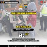 Sat Lantas Polres Padangsidimpuan merilis hasil penegakan hukum dalam tempo sebulan dengan mengeluarkan 245 set Tilang