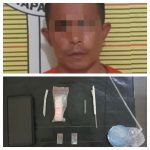 HD berikut barang bukti usai ditangkap personel Sat Resnarkoba Polres Tapsel