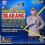 Kapolres OKU, AKBP Imam Zamroni, menghimbau warga agar tak menggunakan knalpot brong