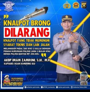 AKBP Imam Zamroni Himbau Warga Tak Gunakan Knalpot Brong