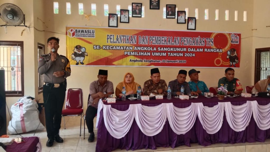 Pemilu 2024, Polsek Batangtoru Dorong Komitmen Pengawas TPS di Angkola Sangkunur