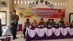 Pemilu 2024, Polsek Batangtoru Dorong Komitmen Pengawas TPS di Angkola Sangkunur
